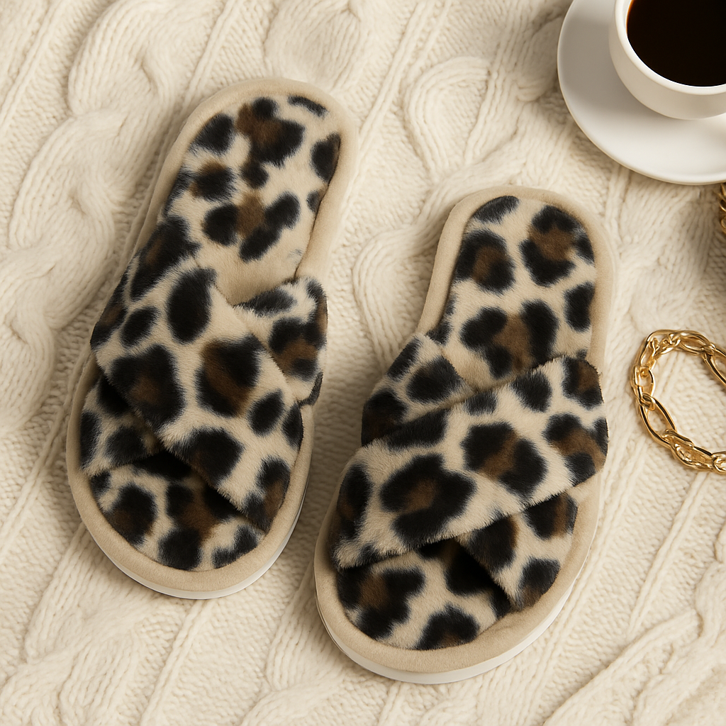 Luxe Leopard Slides