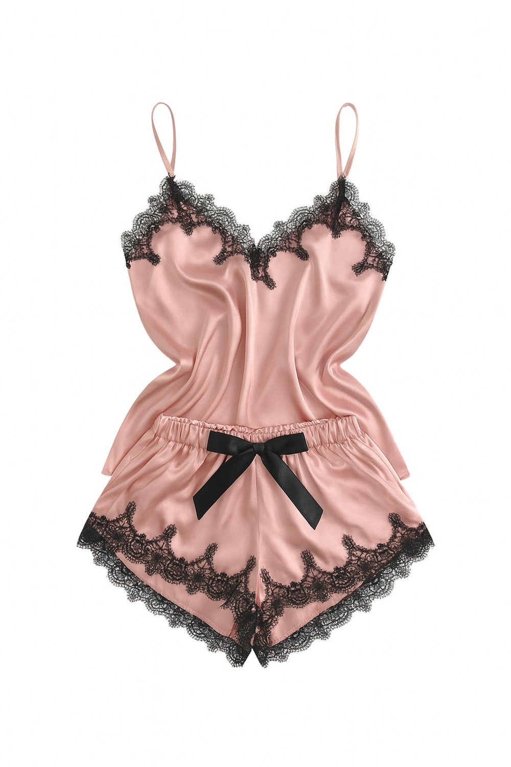 Luxe Lace Satin Two-Piece Set