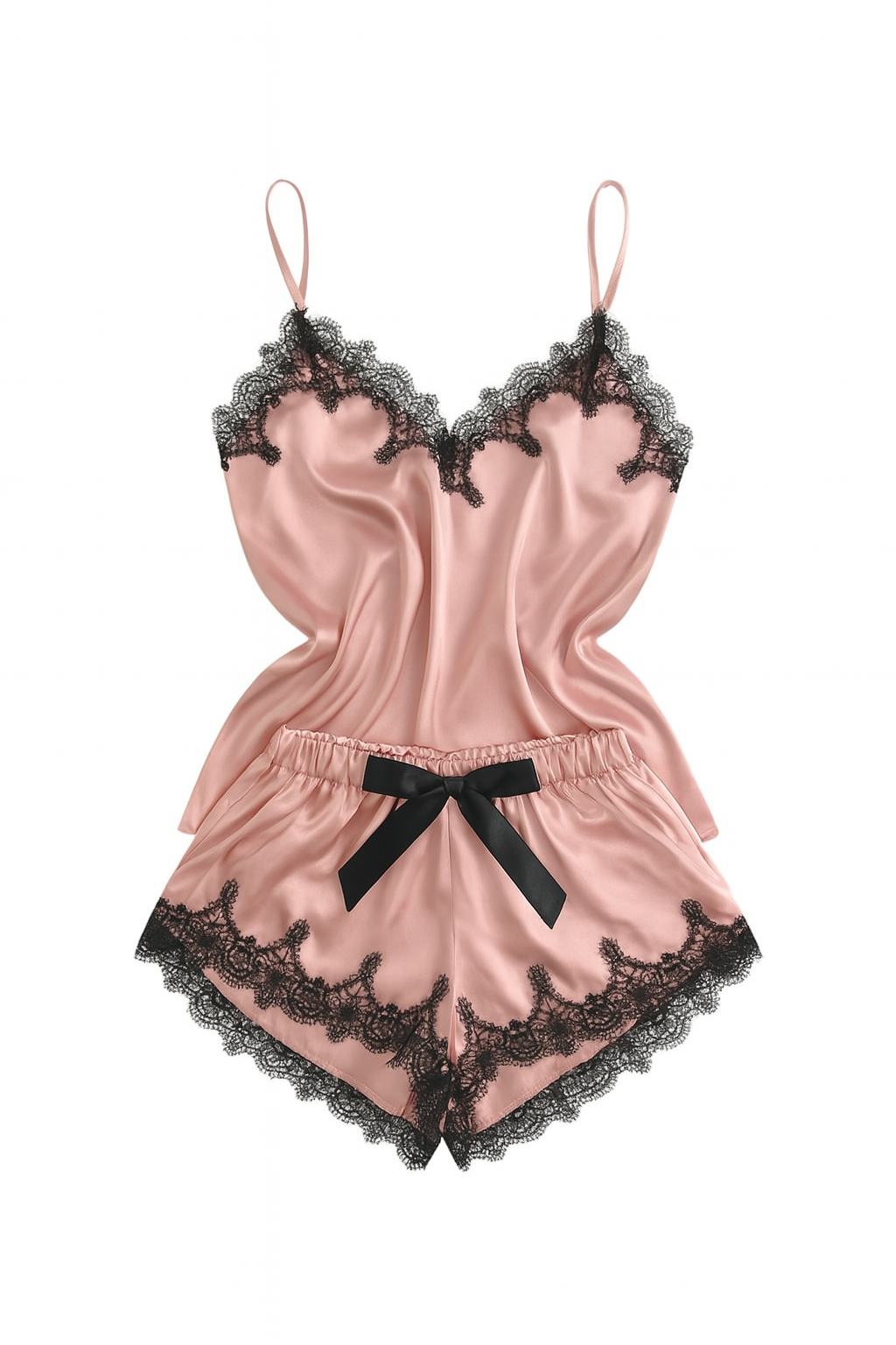 Luxe Lace Satin Two-Piece Set