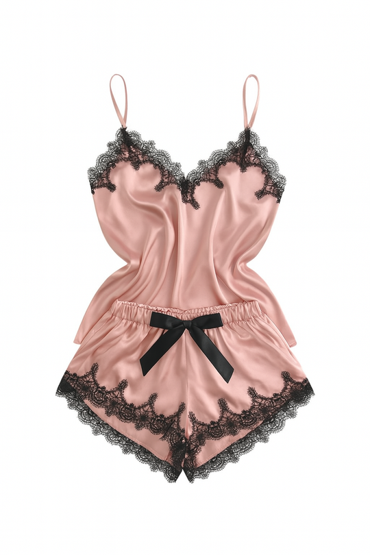 Luxe Lace Satin Two-Piece Set
