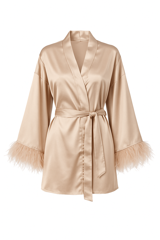Luxe Feathered Robe